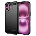 Калъф за iPhone 16 Plus - Carbon Silicone - Черен