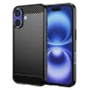 Калъф за iPhone 16 - Carbon Silicone - Черен
