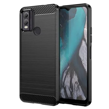 Калъф за Nokia C22 - Carbon Silicone - Черен