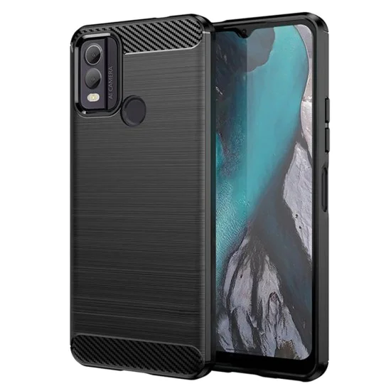 Калъф за Nokia C22 - Carbon Silicone - Черен