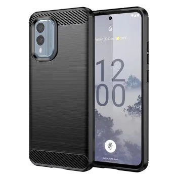 Калъф за Nokia X30 - Carbon Silicone - Черен
