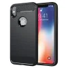 Калъф за iPhone X / iPhone XS - Carbon Silicone - Черен