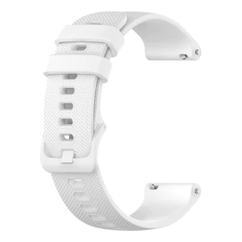 Techsuit - Каишка за часовник 18 мм (W006) - Huawei Watch GT 4 (41 мм)/W1/Honor Watch S1/Garmin Venu 2S/Vivoactive 4S - Бял