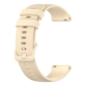 Techsuit - Каишка за часовник 18 мм (W006) - Huawei Watch GT 4 (41 мм)/W1/Honor Watch S1/Garmin Venu 2S/Vivoactive 4S - кремав