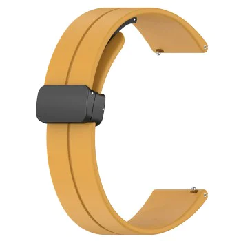 Каишка за Huawei Watch GT 4 (41 мм)/W1/Honor Watch S1/Garmin Venu 2S/Vivoactive 4S - Techsuit - Каишка за часовник 18 мм (W011) - Жълт