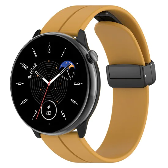 Каишка за Huawei Watch GT 4 (41 мм)/W1/Honor Watch S1/Garmin Venu 2S/Vivoactive 4S - Techsuit - Каишка за часовник 18 мм (W011) - Жълт
