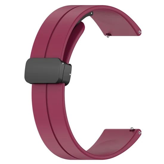 Каишка за Huawei Watch GT 4 (41 мм)/W1/Honor Watch S1/Garmin Venu 2S/Vivoactive 4S - Techsuit - Каишка за часовник 18 мм (W011) - Бордо