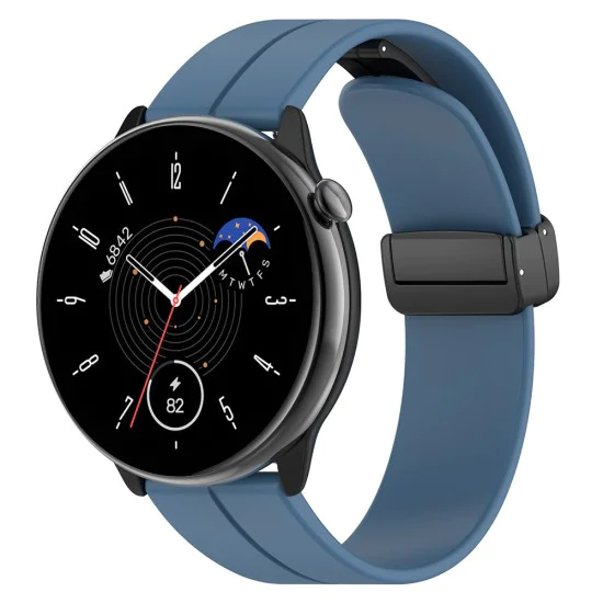 Каишка за Huawei Watch GT 4 (41 мм)/W1/Honor Watch S1/Garmin Venu 2S/Vivoactive 4S - Techsuit - Каишка за часовник 18 мм (W011) - Син