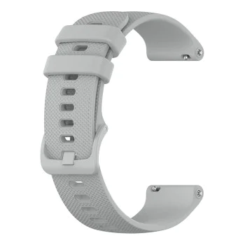 Каишка за Huawei Watch GT 4 (41 мм)/W1/Honor Watch S1/Garmin Venu 2S/Vivoactive 4S - Techsuit - Каишка за часовник 18 мм (W006) - Сив