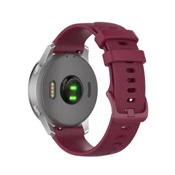 Techsuit - Каишка за часовник 18 мм (W006) - Huawei Watch GT 4 (41 мм)/W1/Honor Watch S1/Garmin Venu 2S/Vivoactive 4S - Бордо