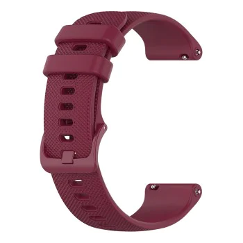 Techsuit - Каишка за часовник 18 мм (W006) - Huawei Watch GT 4 (41 мм)/W1/Honor Watch S1/Garmin Venu 2S/Vivoactive 4S - Бордо