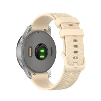Techsuit - Каишка за часовник 18 мм (W006) - Huawei Watch GT 4 (41 мм)/W1/Honor Watch S1/Garmin Venu 2S/Vivoactive 4S - кремав