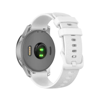 Techsuit - Каишка за часовник 18 мм (W006) - Huawei Watch GT 4 (41 мм)/W1/Honor Watch S1/Garmin Venu 2S/Vivoactive 4S - Бял
