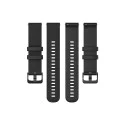 Techsuit - Каишка за часовник 18 мм (W006) - Huawei Watch GT 4 (41 мм)/W1/Honor Watch S1/Garmin Venu 2S/Vivoactive 4S - Черен
