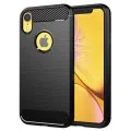 Калъф за iPhone XR - Carbon Silicone - Черен