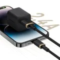Baseus - Кабел за данни Dura Series (P10377801U01-02) - USB към Lightning, бързо зареждане, 480Mbps, 2.4A, найлон, 2 м - златен / черен