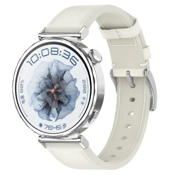Каишка за Huawei Watch GT 4 (41 мм)/W1/Honor Watch S1/Garmin Venu 2S/Vivoactive 4S - Techsuit - Каишка за часовник 18 мм (W073) - Бял