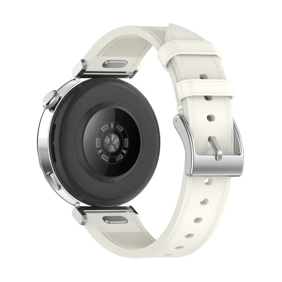 Каишка за Huawei Watch GT 4 (41 мм)/W1/Honor Watch S1/Garmin Venu 2S/Vivoactive 4S - Techsuit - Каишка за часовник 18 мм (W073) - Бял