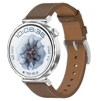 Каишка за Huawei Watch GT 4 (41 мм)/W1/Honor Watch S1/Garmin Venu 2S/Vivoactive 4S - Techsuit - Каишка за часовник 18 мм (W073) - Кафяв