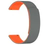 Каишка за Huawei Watch GT 4 (41 mm)/W1/Honor Watch S1/Garmin Venu 2S/Vivoactive 4S - Techsuit - Каишка за часовник 18 mm (W074) - Сив / Оранжев
