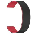 Каишка за Huawei Watch GT 4 (41 мм)/W1/Honor Watch S1/Garmin Venu 2S/Vivoactive 4S - Techsuit - Каишка за часовник 18 мм (W074) - Черен / Червен