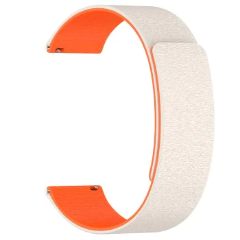 Techsuit - Каишка за часовник 22 mm (W074) - Samsung Galaxy Watch (46 mm)/Watch 3/Gear S3, Huawei Watch GT/GT 2 (46 mm) - бежов / оранжев