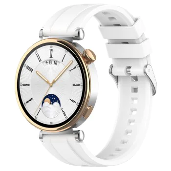 Каишка за Huawei Watch GT 4 (41 мм)/W1/Honor Watch S1/Garmin Venu 2S/Vivoactive 4S - Techsuit - Каишка за часовник 18 мм (W075) - Бял