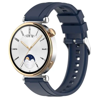 Каишка за Huawei Watch GT 4 (41 mm)/W1/Honor Watch S1/Garmin Venu 2S/Vivoactive 4S - Techsuit - Каишка за часовник 18 mm (W075) - Navy Blue