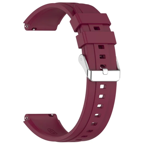 Каишка за Huawei Watch GT 4 (41 мм)/W1/Honor Watch S1/Garmin Venu 2S/Vivoactive 4S - Techsuit - Каишка за часовник 18 мм (W075) - Бордо