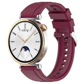 Каишка за Huawei Watch GT 4 (41 мм)/W1/Honor Watch S1/Garmin Venu 2S/Vivoactive 4S - Techsuit - Каишка за часовник 18 мм (W075) - Бордо