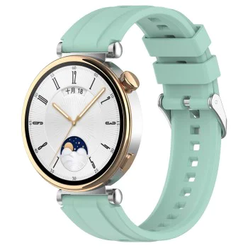 Каишка за Huawei Watch GT 4 (41 mm)/W1/Honor Watch S1/Garmin Venu 2S/Vivoactive 4S - Techsuit - Каишка за часовник 18 mm (W075) - Синьозелен