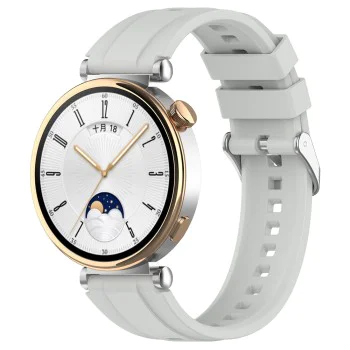 Каишка за Huawei Watch GT 4 (41 мм)/W1/Honor Watch S1/Garmin Venu 2S/Vivoactive 4S - Techsuit - Каишка за часовник 18 мм (W075) - Сив