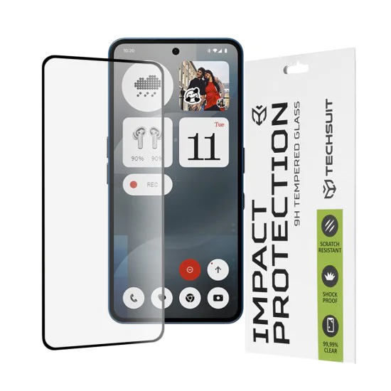 Protector for Nothing Phone (3a) / (3a) Pro - Techsuit - 111D Full Cover / Full Glue Glass - Черно