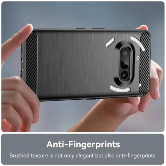 Калъф за телефон Nothing (3a) - Techsuit - Carbon Silicone - Черен