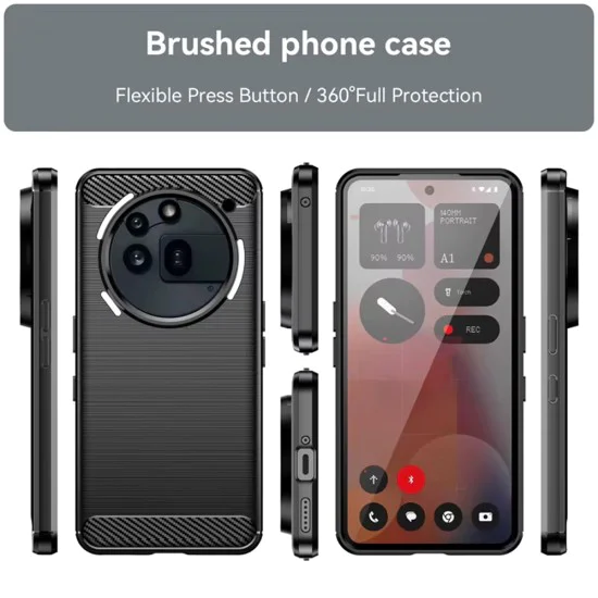 Калъф за телефон Nothing (3a) Pro - Techsuit - Carbon Silicone - Blue