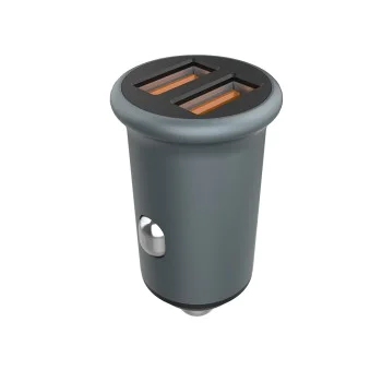 Зарядно за кола (CW-CHA036Q-GR) - ColorWay - 2x USB, Quick Charge 2.0 & 3.0, 36W, 3A, Huawei FCP, Auto ID Chip, 24V - Сиво