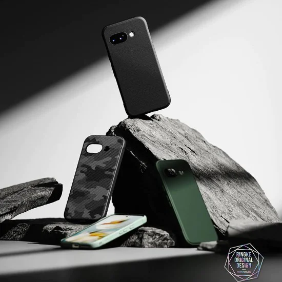 Ringke – Ониксов дизайн – Google Pixel 9a – Camo Black