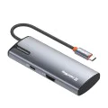 ColorWay - Докинг станция (CW-HUB01) - 3x USB, Type-C, HDMI 4K HD, PD 100W, 5Gps, Plug&Play, с вграден индикатор - Сребрист