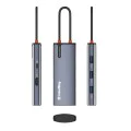 ColorWay - Докинг станция (CW-HUB01) - 3x USB, Type-C, HDMI 4K HD, PD 100W, 5Gps, Plug&Play, с вграден индикатор - Сребрист