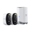 Външна камера за сигурност N1 (S0TW002131) - Baseus - 2K, 16GB, 2x комплект камера, двупосочен разговор, нощно виждане, IP67, 7800mAh - Бял