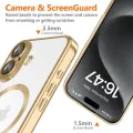 Techsuit - Луксозен Crystal MagSafe - iPhone 16e - Златен