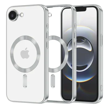 Techsuit - Луксозен Crystal MagSafe - iPhone 16e - Сребрист