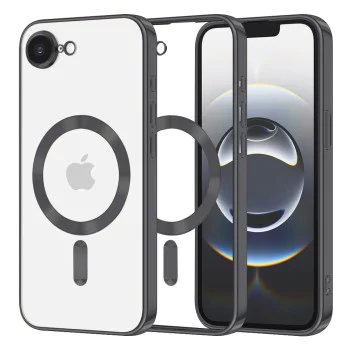 Techsuit - Луксозен Crystal MagSafe - iPhone 16e - Черен