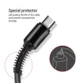 Кабел за данни 4в1 (CW-CBU3003-GR) - ColorWay - USB към Lightning + Micro-USB + Type-C, 20W, 4A, Найлон, 1.2 м - Сив
