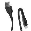 Кабел за данни (CW-CBUC034-BK) - ColorWay - USB към Type-C, за синхронизиране и зареждане, с LED индикатор, 2.4A, 480Mbps, 1m - Черен