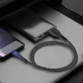 Кабел за данни (CW-CBUC034-BK) - ColorWay - USB към Type-C, за синхронизиране и зареждане, с LED индикатор, 2.4A, 480Mbps, 1m - Черен