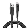 Кабел за данни (CW-CBUC034-BK) - ColorWay - USB към Type-C, за синхронизиране и зареждане, с LED индикатор, 2.4A, 480Mbps, 1m - Черен