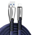 Кабел за данни (CW-CBUL010-BL) - ColorWay - USB към Apple Lightning, поцинковани конектори, найлон, 2.4 A, 480 Mbps, 1 м - Син