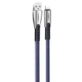 Кабел за данни (CW-CBUL010-BL) - ColorWay - USB към Apple Lightning, поцинковани конектори, найлон, 2.4 A, 480 Mbps, 1 м - Син