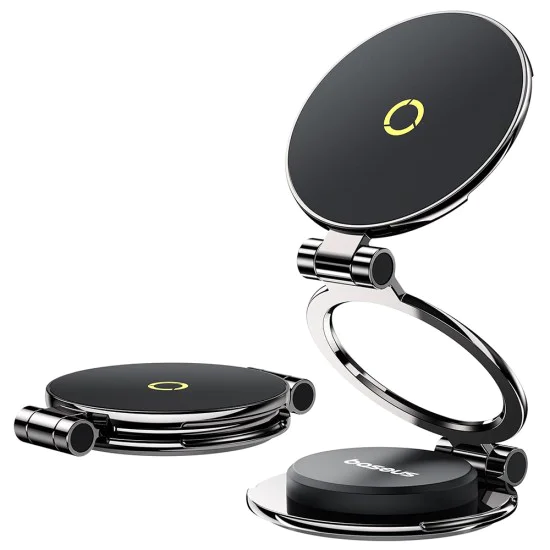 Baseus - Стойка за кола MagPro Series II (C40172900121-00) - за табло, магнитна стойка за кола, 360°, сгъваема - космическо черно